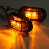 [3 PACK] Amber LED Marker Lights for Trailer Truck Caravan Boat Black base - Noco
