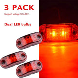 Red LED Marker Lights for Trailer Truck Caravan Boat - 3 Pack - Automotive Noco