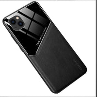 Leather and Glass Shockproof Cover - For Apple iPhone 13 - Black - Cover Noco
