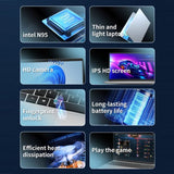 GXMO A156N 15.6’’ Windows 11 Laptop | Intel N95 Quad-Core | 16GB RAM | 512GB SSD | Fingerprint Unlock - NOCO