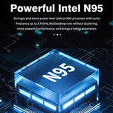 GXMO A156N 15.6’’ Windows 11 Laptop | Intel N95 Quad-Core | 16GB RAM | 512GB SSD | Fingerprint Unlock - NOCO