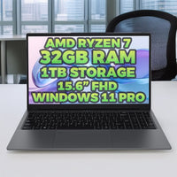 GXMO G15 Ryzen 7 15.6’’ Laptop 32GB RAM + 1TB Storage Radeon Graphics - Blackview