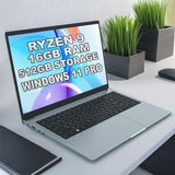 GXMO G16 Air Ryzen 9 15.6’’ Laptop 16GB RAM + 512GB Storage Radeon Graphics - Noco