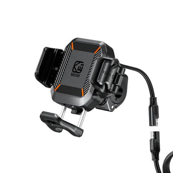 Kewig M33A Motorcycle Phone Mount with 15W Wireless Charging Anti-Theft & Shock Absorption - NOCO