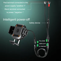 Kewig M33A Motorcycle Phone Mount with 15W Wireless Charging Anti-Theft & Shock Absorption - NOCO