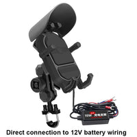 YF258 15W Wireless Charge Motorcycle Phone Holder | Shock Absorbing Mount - NOCO