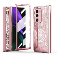 Samsung Galaxy Z Fold 2 Electroplated Mecha Cover with screen Protection - Pink - Cover Noco