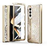 Samsung Galaxy Z Fold 3 Electroplated Mecha Cover with screen Protection - Gold - Cover Noco