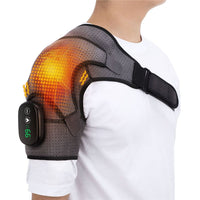 Heat and Vibration Therapy Shoulder Massaging Brace LED Touch Control Rechargeable - NOCO