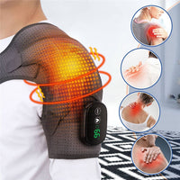 Heat and Vibration Therapy Shoulder Massaging Brace LED Touch Control Rechargeable - NOCO