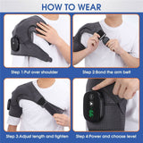 Heat and Vibration Therapy Shoulder Massaging Brace LED Touch Control Rechargeable - NOCO