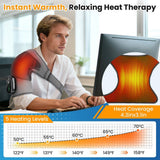 4 Motor Electric Heated Shoulder Massager | 5-Speed Vibration & Heat Therapy Joint Support Brace - Noco