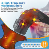Heating Vibrating Shoulder Wrap with Magnetic Remote Controller - 5 Heat Levels | 5 Vibration Levels - Noco