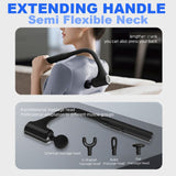 JAG5 Extendable Long Handle Cordless Massage Hammer Rechargeable 4 x Tips - Noco