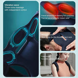 Electric Shoulder & Neck Massage Belt with Back Correction – Navy Blue - Noco