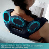 Electric Shoulder & Neck Massage Belt with Back Correction – Navy Blue - Noco