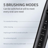 X600 Sonic Electric Toothbrush Waterproof Smart Timing 5 Modes 6 Heads - NOCO