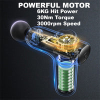 Yesido MG01 Deep Tissue Massage Gun Rechargeable 4 x Heads 5 x Speeds - Yesido