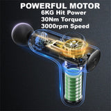 Yesido MG01 Deep Tissue Massage Gun Rechargeable 4 x Heads 5 x Speeds - Yesido