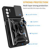 Motorola Edge 30 Pro Armor Rugged Sliding Camera Cover with Metal Ring/Stand - Cover Noco