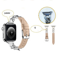 Apple Watch Chain and Genuine Leather Watch Strap - watch Noco