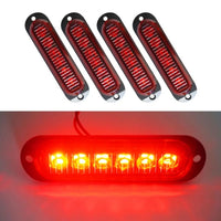 [ 4 PACK] RED MK093 12V-24V Bright LED Marker Lights for Trailer Truck Caravan Boat - Automotive Noco