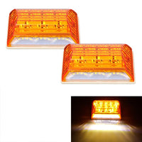 [2 PACK] LED S6001 24V Dual Brightness Truck Marker Lights with White Down Light - Amber - Automotive Noco