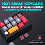 MKESPN Mechanical USB Macro Number/Gaming Keypad LED Volume Knob - Noco