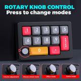 MKESPN Mechanical USB Macro Number/Gaming Keypad LED Volume Knob - Noco