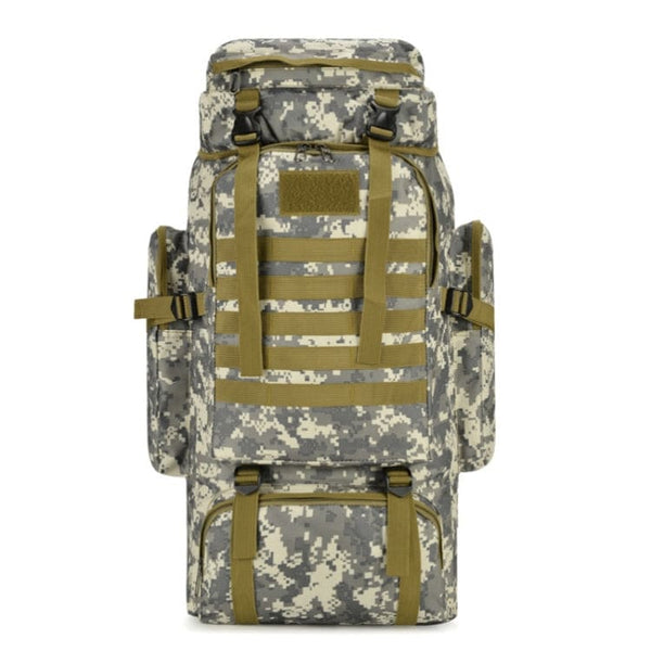 56 to 75L Molle System Hiking/Adventure Backpack Water Resistant - ACU Camo - Outdoors Noco