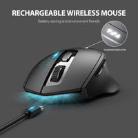 inphic DR01 Dual-Mode Bluetooth/RF Wireless Optical Mouse Rechargeable 1600DPI - Noco