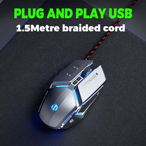 Computer Mouse Impa inphic W-02 Wired USB 8800 DPI Optical Mouse 5 Buttons Scroll Wheel ...