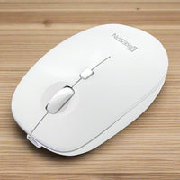 MKESPN Tri-Mode Bluetooth/RF Wireless Optical Mouse USB 2.4G RF Dongle or Bluetooth 3/5.2 Connection - White - iMice