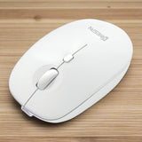 MKESPN Tri-Mode Bluetooth/RF Wireless Optical Mouse USB 2.4G RF Dongle or Bluetooth 3/5.2 Connection - White - iMice