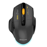 MKESPN W601 Tri-Mode BT/RF Wireless Corded 12800DPI Optical Mouse Carbon Fiber Texture Macro - iMice