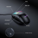 Yesido KB32 Lightweight Gaming Mouse – USB Wired | RGB | 7200 DPI - Yesido