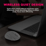 Yesido KB45 Ergonomic Wireless Mouse – Silent 6-Button Business Mouse with Thumb Rest - Yesido