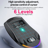 Yesido KB46 Tri-Mode Gaming Mouse – 2.4G Wireless Bluetooth & USB Wired | RGB - Yesido