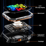 MT62 Rugged Outdoor Smart Watch | 2.01-inch Large Display | Massive 1000mAh Long Battery Life - Noco