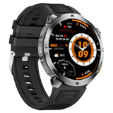 MT68 Rugged Sports Smart Watch | 1.7’’ Display | 1000mAh Battery | BT Calling | IP68 Water Resistant - Black/Black Silicon Band - Noco