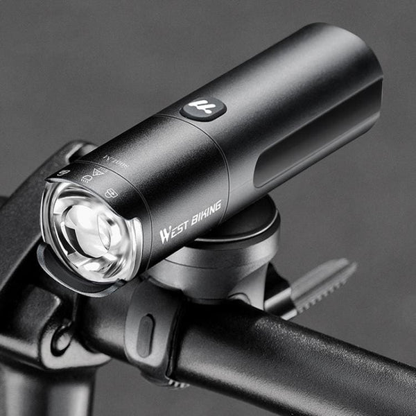 WEST BIKING 800 Lumen Rechargeable Bicycle Headlight with 6 Modes Rotatable Lens & Power Reminder - West Biking