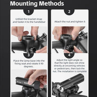 WEST BIKING 800 Lumen Rechargeable Bicycle Headlight with 6 Modes Rotatable Lens & Power Reminder - West Biking