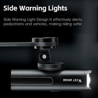 WEST BIKING 800 Lumen Rechargeable Bicycle Headlight with 6 Modes Rotatable Lens & Power Reminder - West Biking