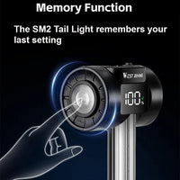 WEST BIKING SM2 Smart Brake Sensing Bike Tail Light | 180° Wide Angle LED | Digital Battery Display - West Biking