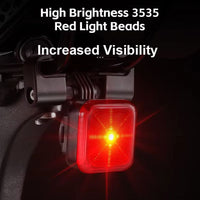 WEST BIKING SQ1 Rechargeable Waterproof Bike Taillight | High-Brightness | Seat Mount - West Biking