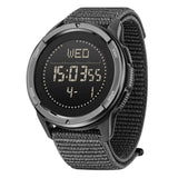 North Edge Alps Carbon Fiber Digital Outdoor Watch Compass Pacer 50 Metres Waterproof, - Black with Black Strap - watch North Edge