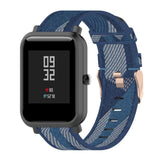Nylon Denim Striped Watch Strap 20mm Width - Blue - watch Ulefone