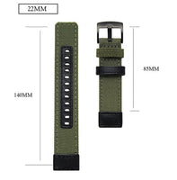 Nylon and Leather Watch Strap 22mm Width - watch Ulefone