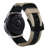 Nylon and Leather Watch Strap 22mm Width - Khaki - watch Ulefone