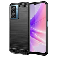 Oppo A77 5G - Brushed Texture Carbon Shockproof Protective Case - Black - Cover Noco